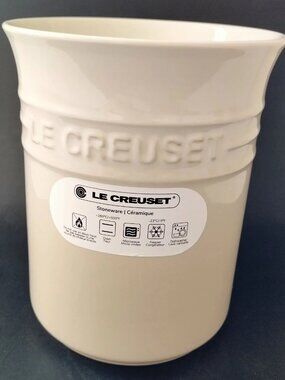 Le Creuset Utensil Crock color Meringue discontinued HTF